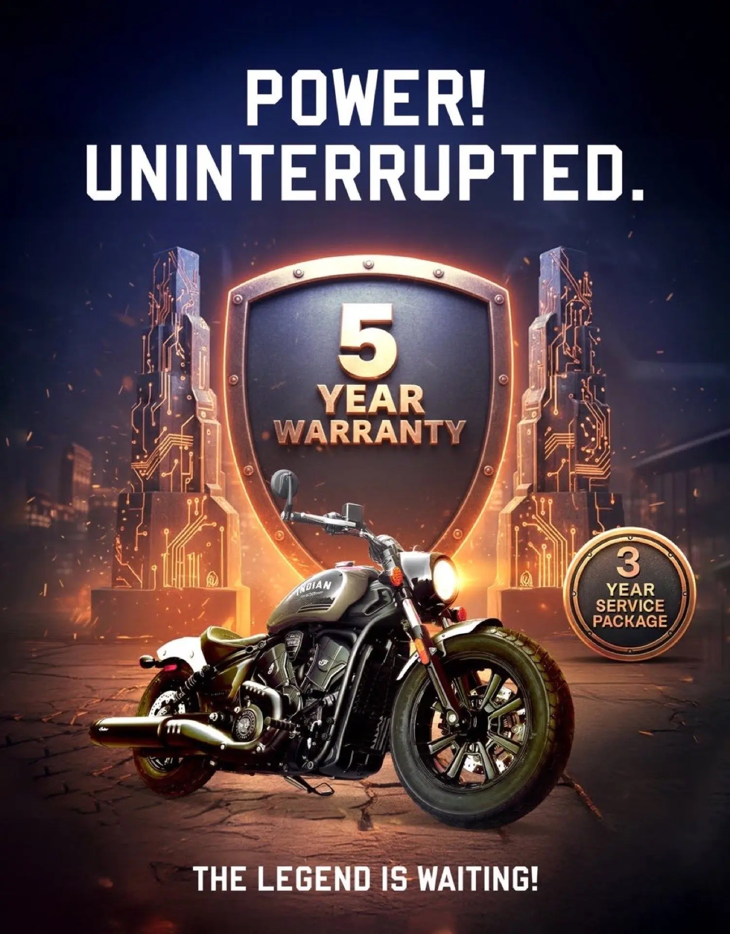Indian Motorcy-power-uniterrupt