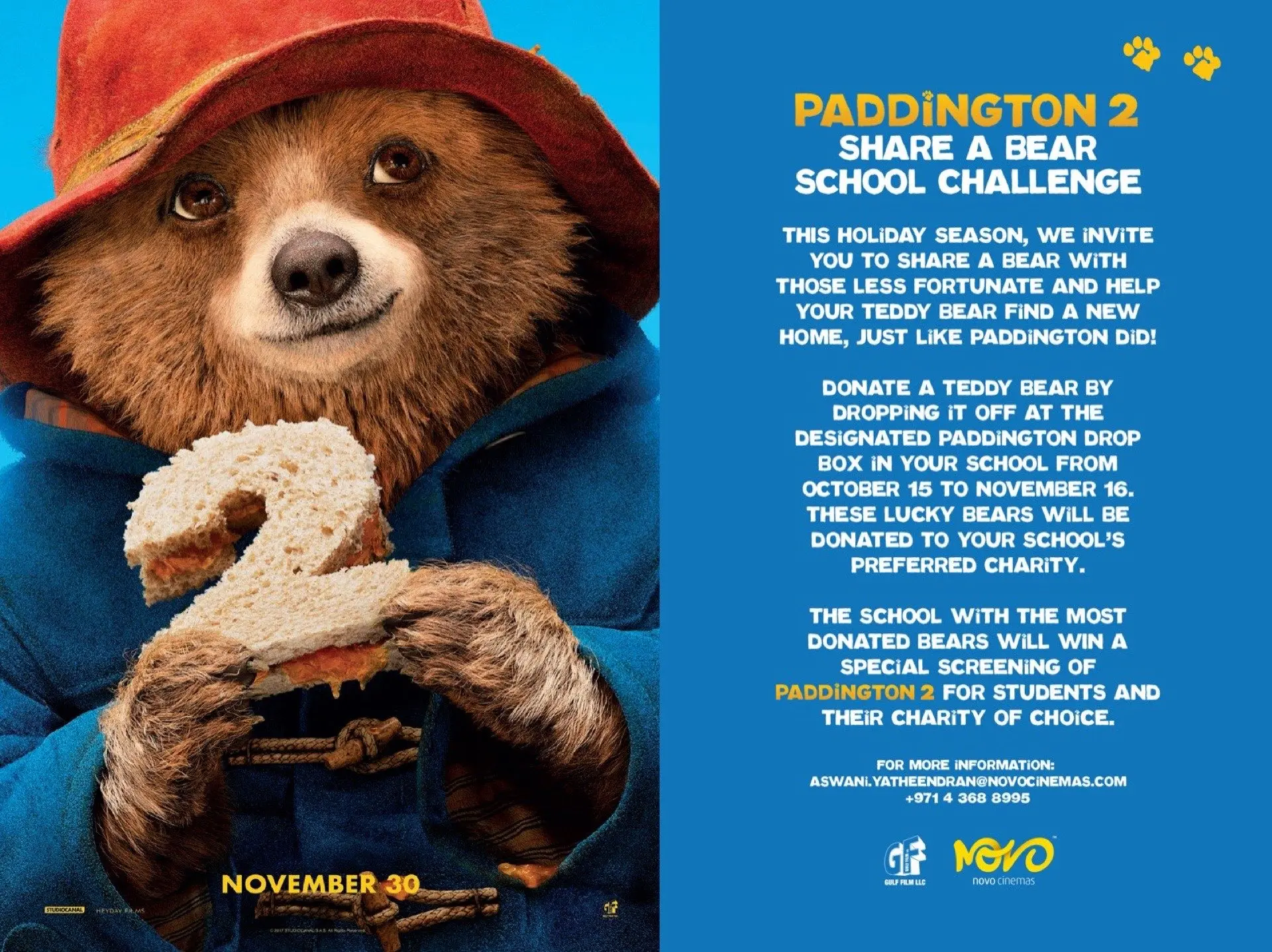 Novo - Paddington 2 - School Challenge