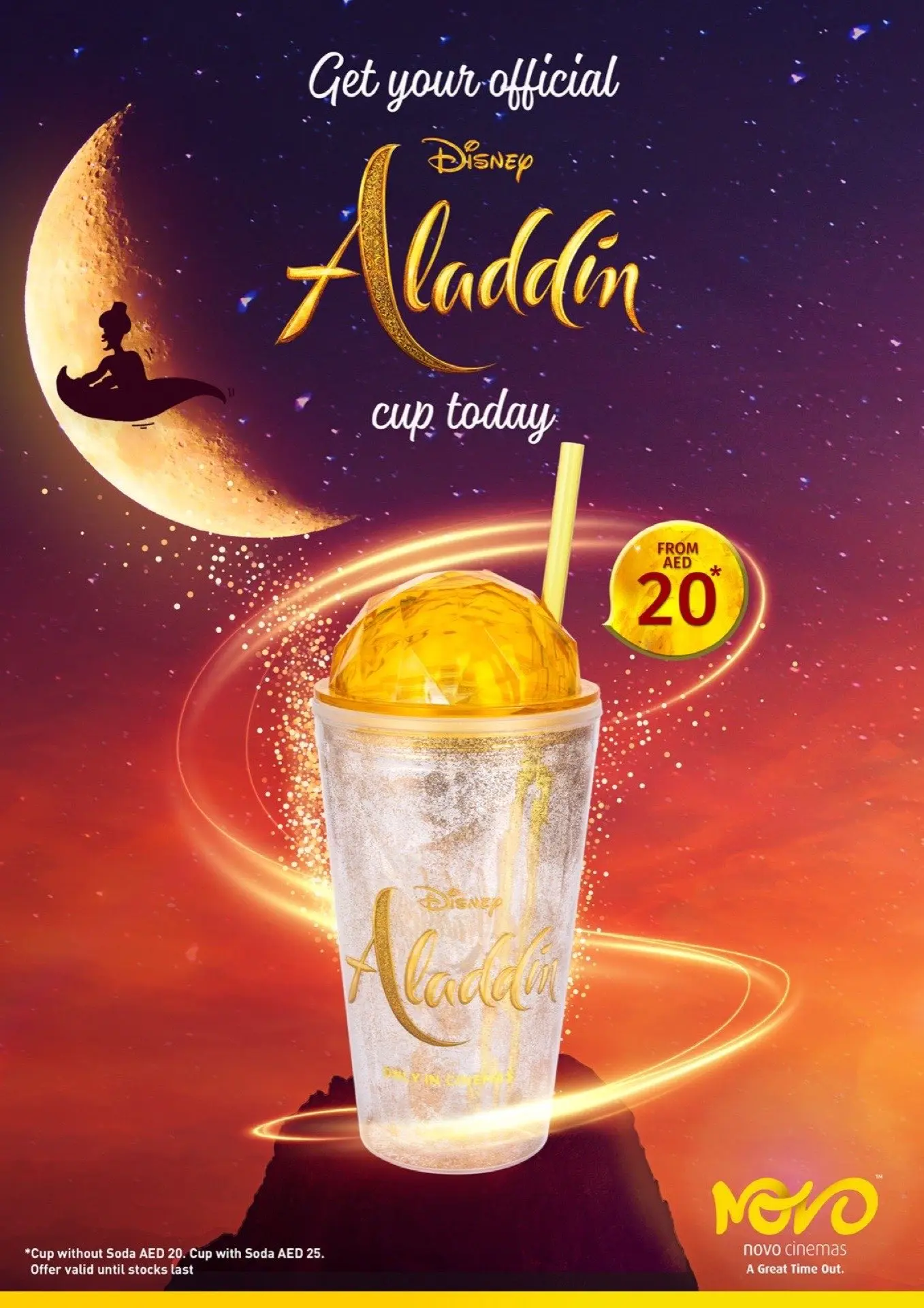 Novo Disney Alladin Cups